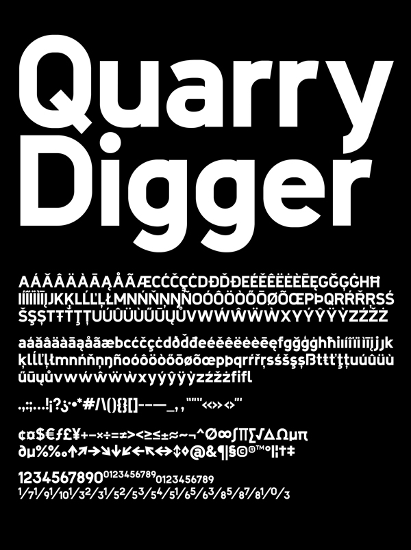 Quarry Digger Font Letters