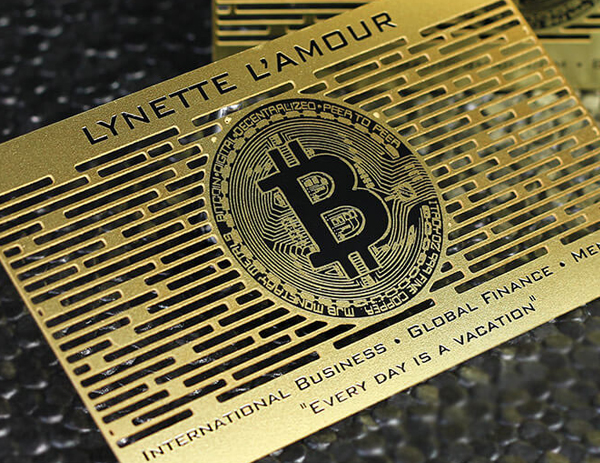 Bitcoin Metal Business Cards