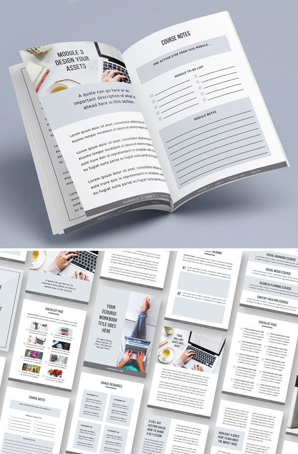 eCourse Workbook Brochure Template