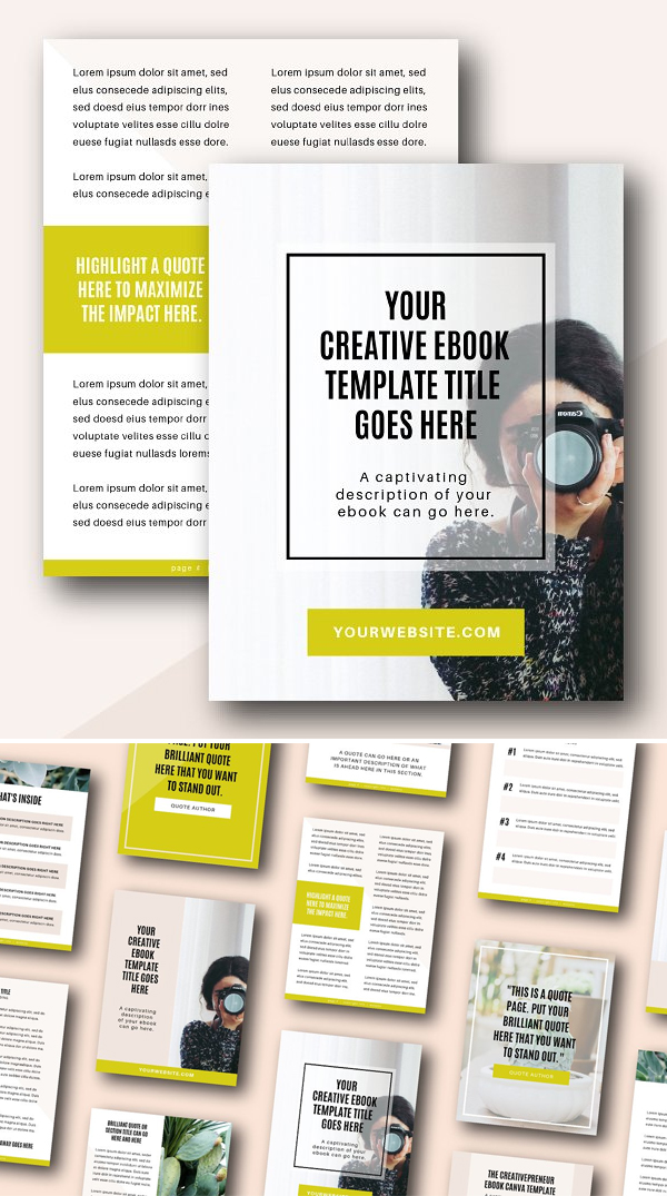 Creativepreneur eBook Canva Brochure Template