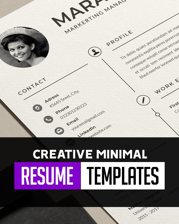 Creative Minimal Resume Templates for Graphic Designers