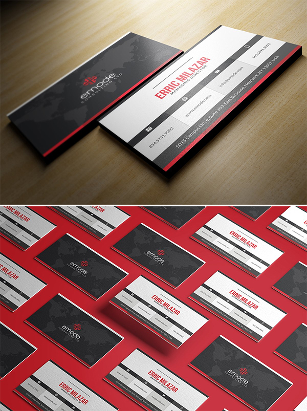 Red Corporate Business Card