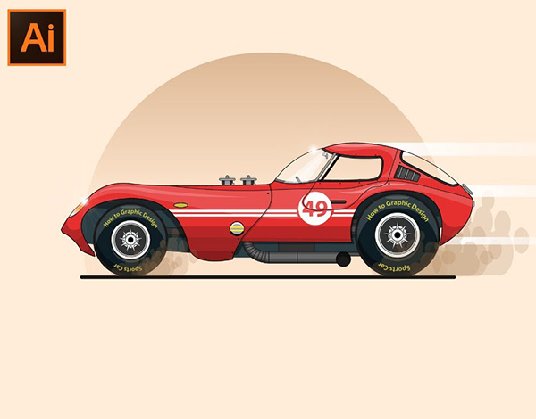 Adobe Illustrator CC Tutorial | Sports Car Illustration Design