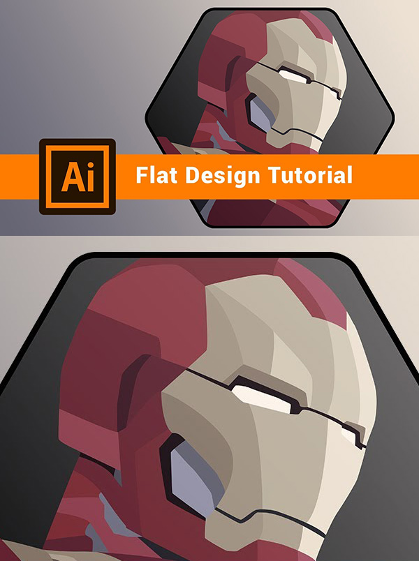 How to Create Flat Design Iron Man in Adobe Illustrator 2020