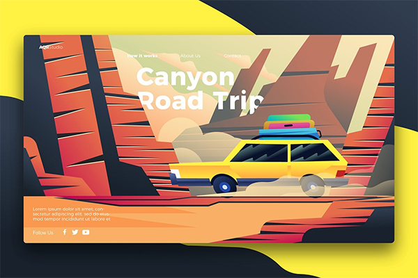 road trip - Banner & Landing Page