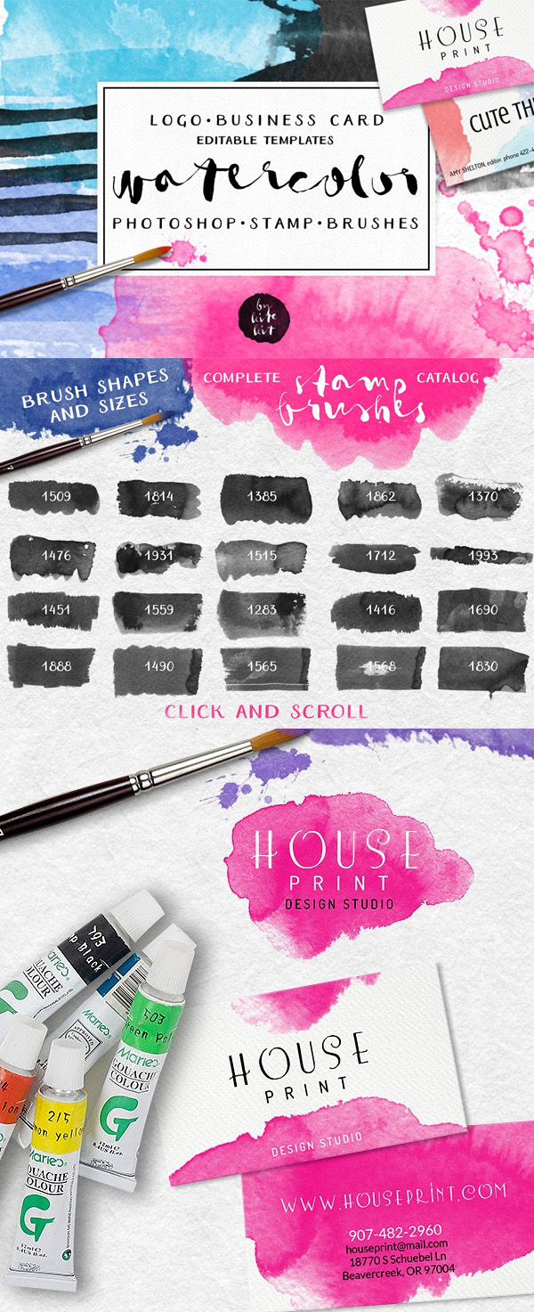 Watercolor Stamp Brushes