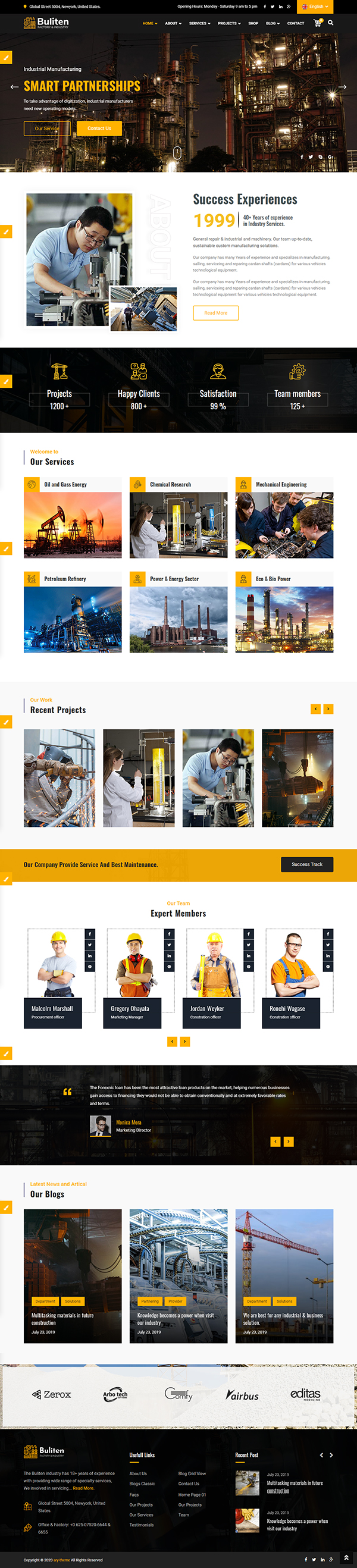 Buliten-Factory & Industry WordPress Theme