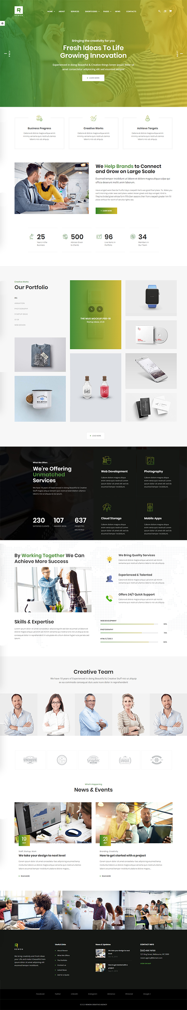 Rewon - MultiPurpose Business WooCommerce WordPress Theme