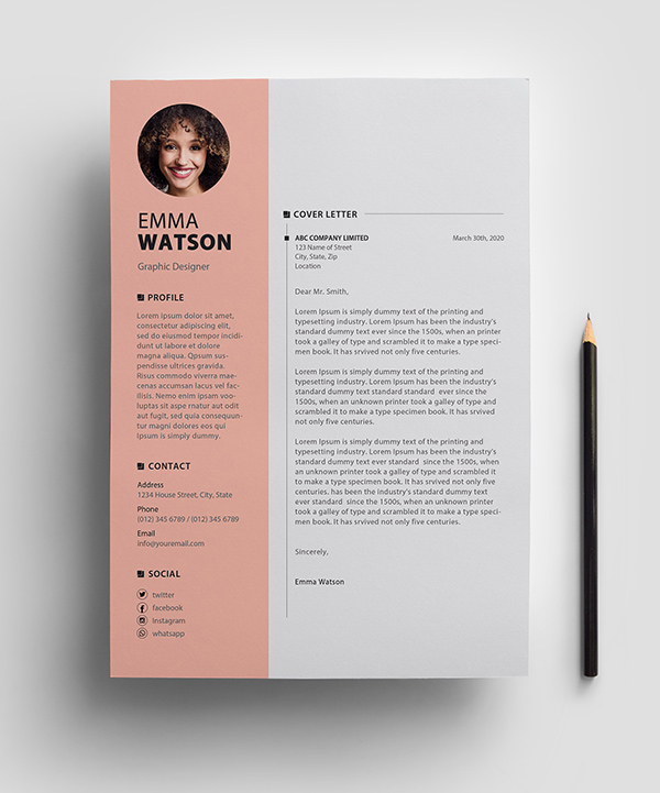 Free Resume Template PSD View - 3