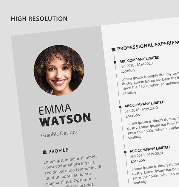 Free Resume Template PSD View - 5