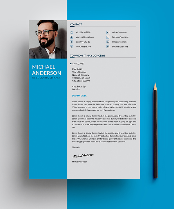 cover letter design resume