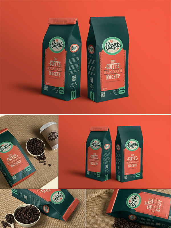 Coffee Pouch Mockups