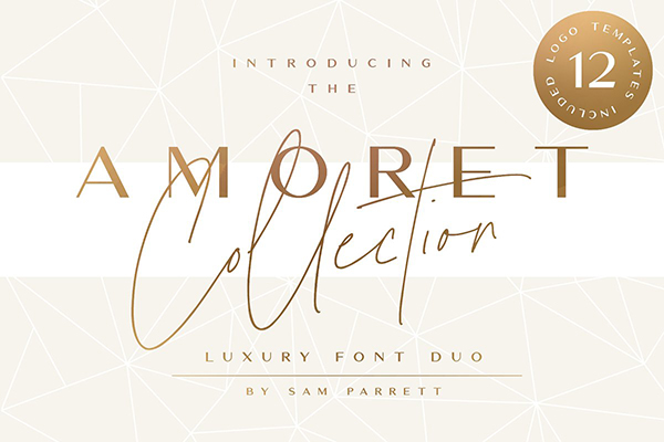The Amoret Font Duo + 12 Logos