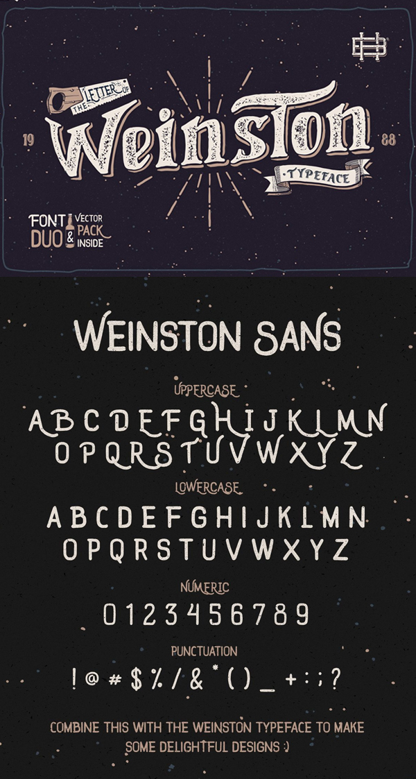 Weinston Typeface + Extras