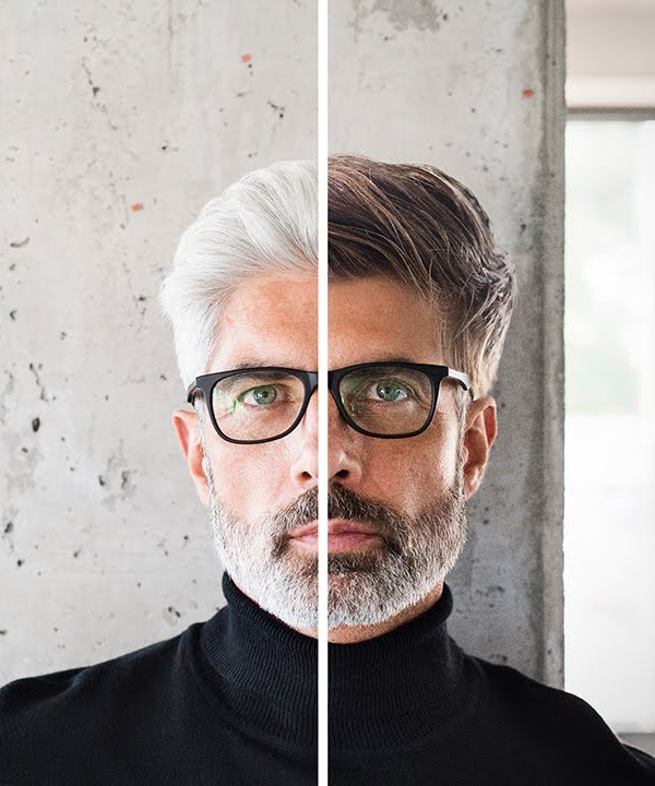 Learn How to Replace White Hair to Dark in Photoshop Tutorial