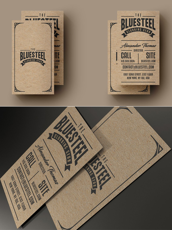 Typography Kraft Paper Business Card