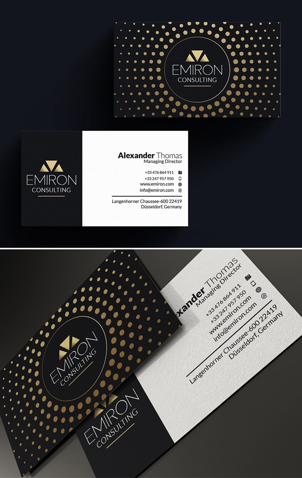 Elegant Gold Business Card