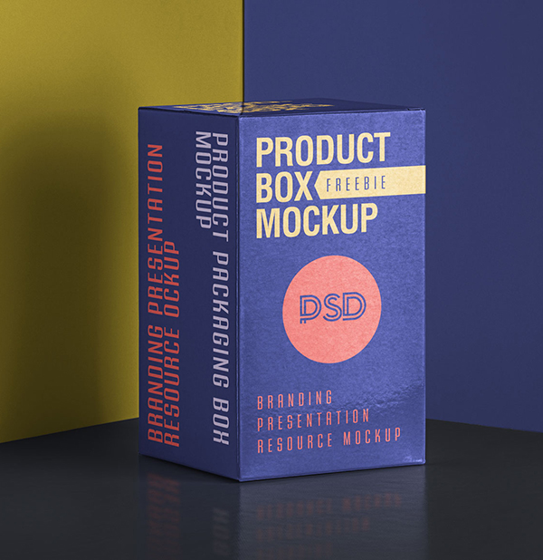 Free Product Packaging Box Mockup PSD
