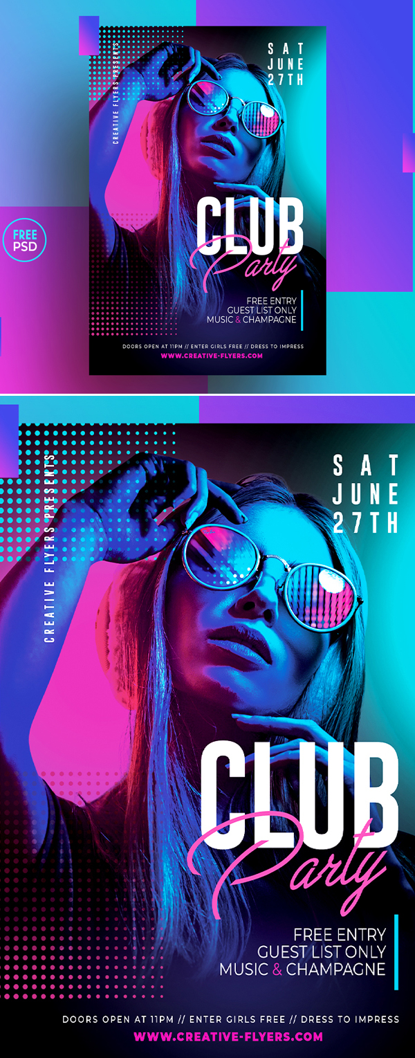 Free Psd Flyer Template Free Font