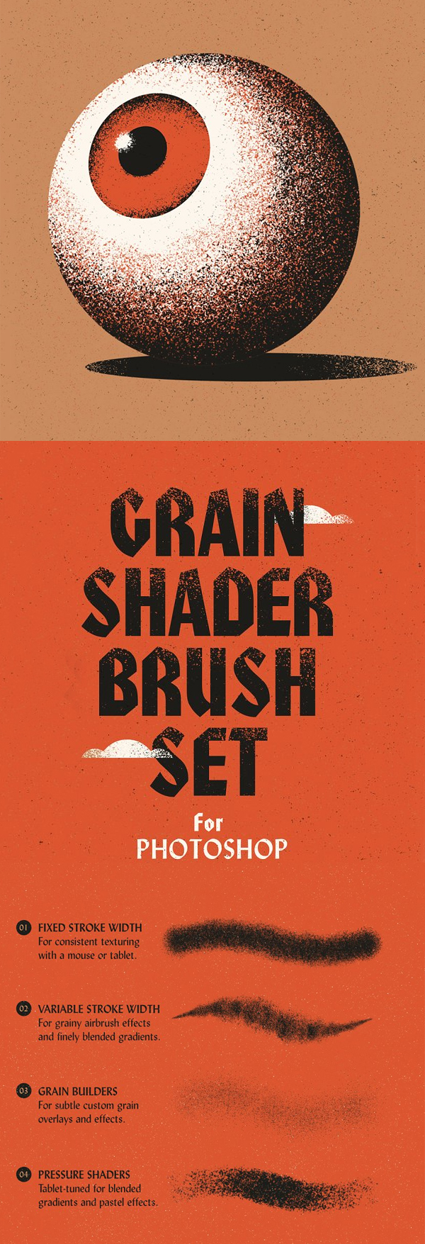 Grain Shader Brush Set for Photoshop
