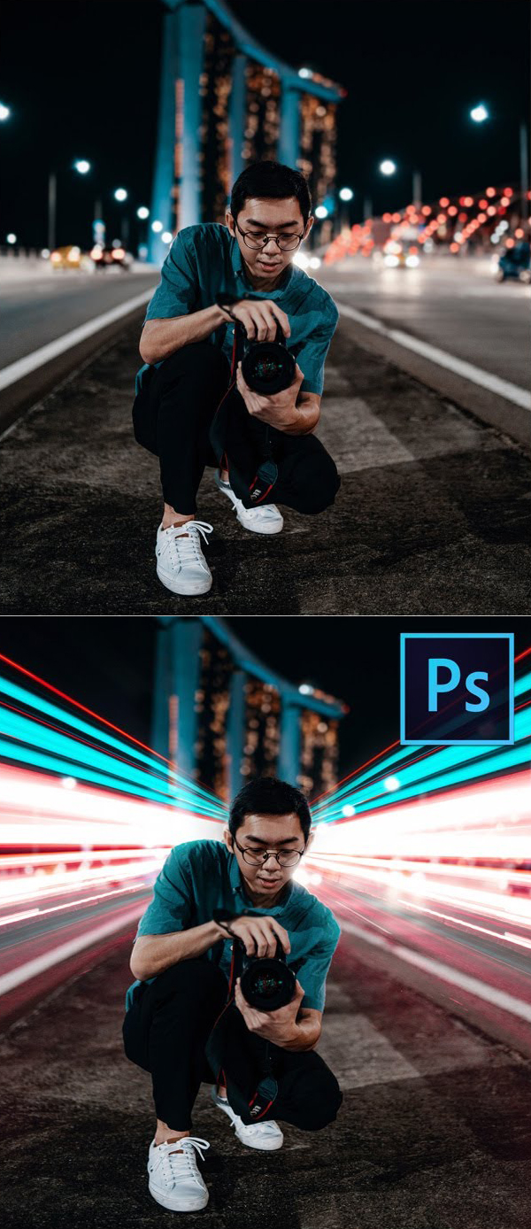 How to Add Fake Long Exposure Effect in Photoshop Tutorial