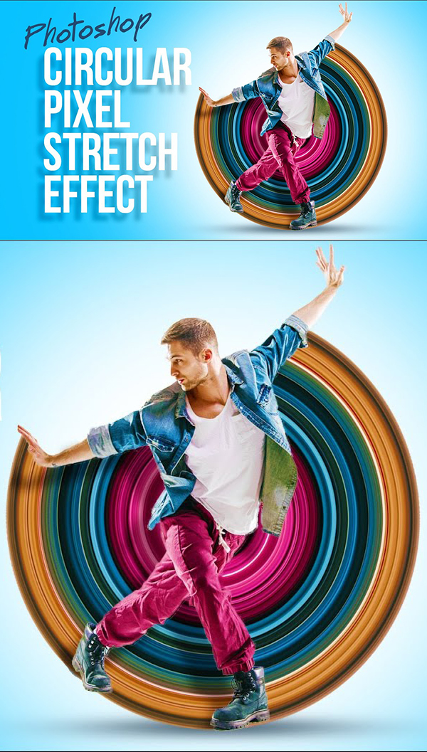 How to Create an Awesome Circular Pixel Stretch Effect in Photoshop Tutorial
