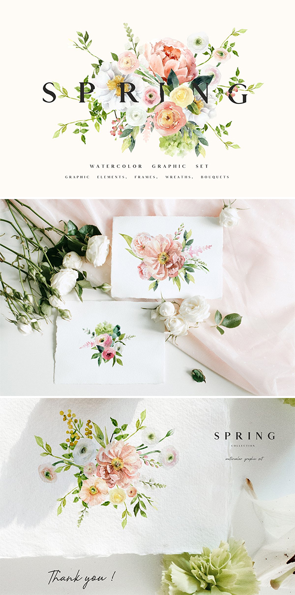 Spring Collection Watercolor Set