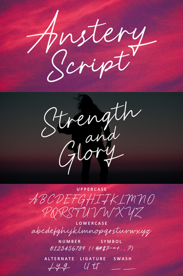 Anstery Script Free Font Free Font