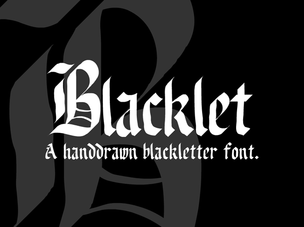 Blacklet Calligraphy Free Font