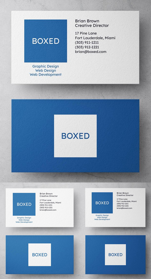 Boxed Design Business Card