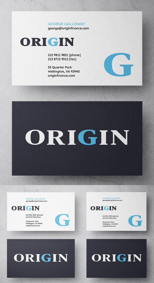 Origin Finance Business Card