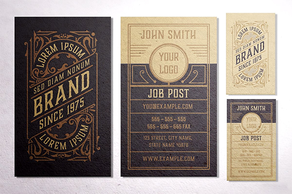 Vintage Business Card Layout