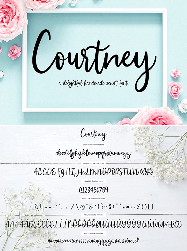 Courtney Script | Handwritten Font