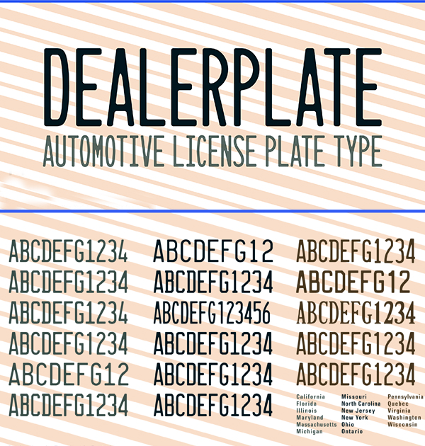 Dealerplate California Free Font