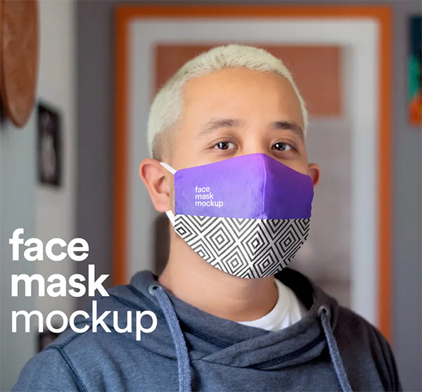 Elegant Face Mask Mock-up