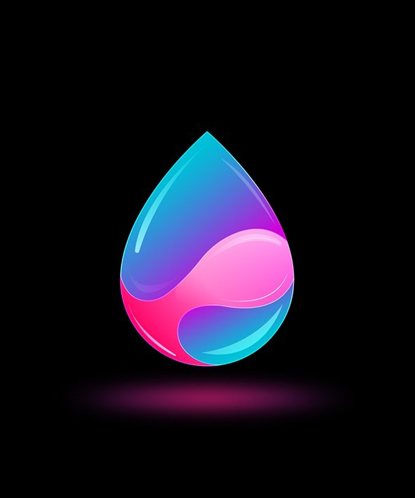 How to Create Amazing Glowing 3D Drop Logo Design in Illustrator Tutorial