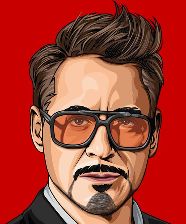 How to Draw Robert Downey Jr. Vector Portrait in Adobe Illustrator CC