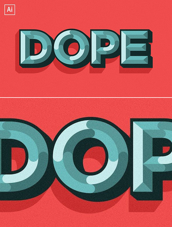 How to Create Chiseled Text Effect Tutorial in Adobe Illustrator