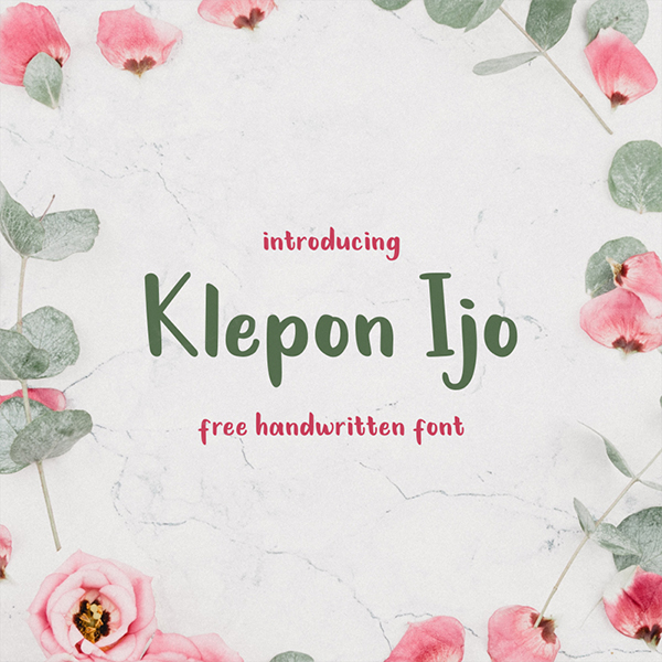 Klepon Ijo Handwritten Free Font Free Font
