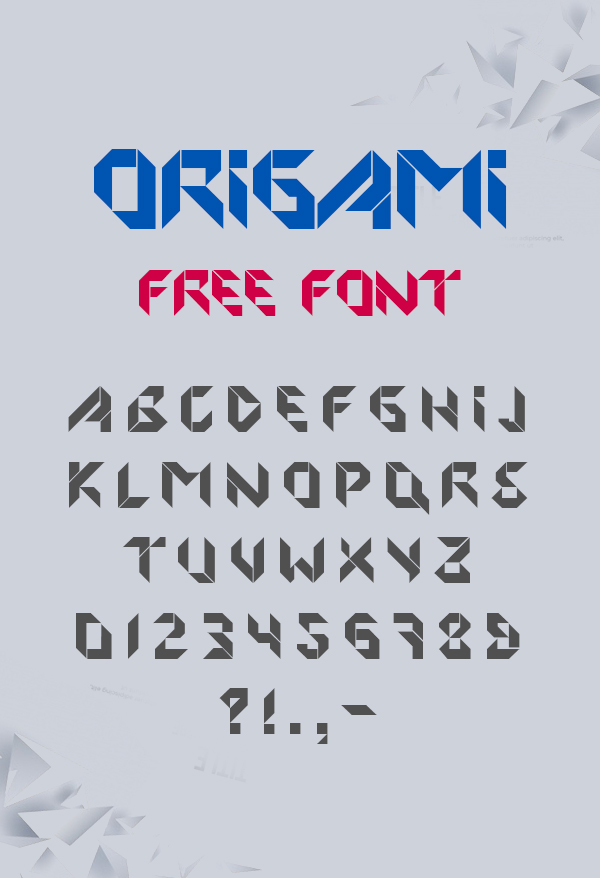 Origami Font Free Download