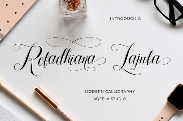 Refadhiana Lajuba Script Free Font Free Font