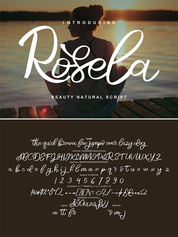 Rosela | Beauty Natural Script Font