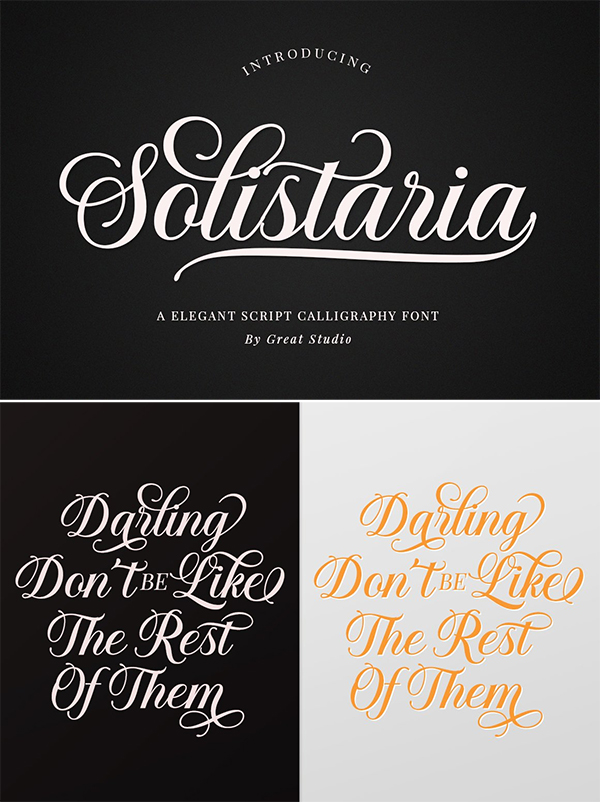 Solistaria-Elegant Script Font