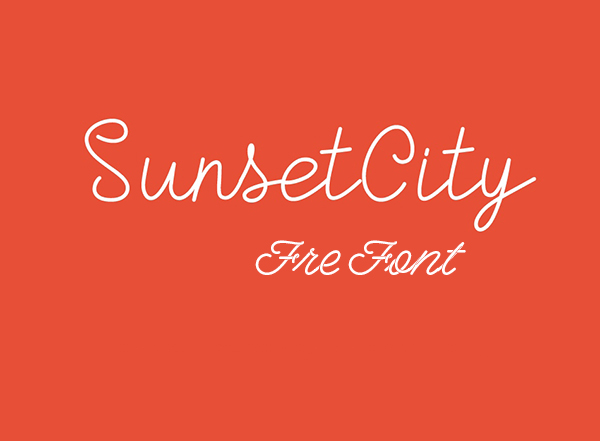 Sunset City Monoline Script Free Font Free Font