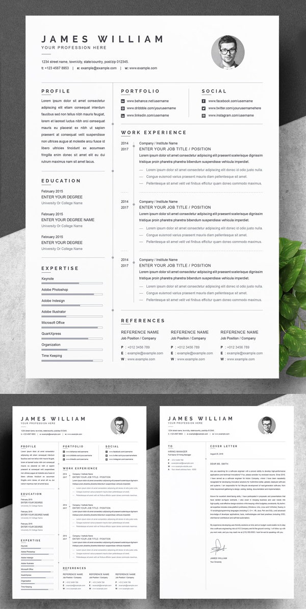One Page Resume and Cover Letter