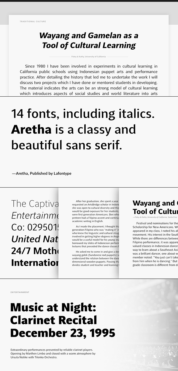 Aretha Font Letters