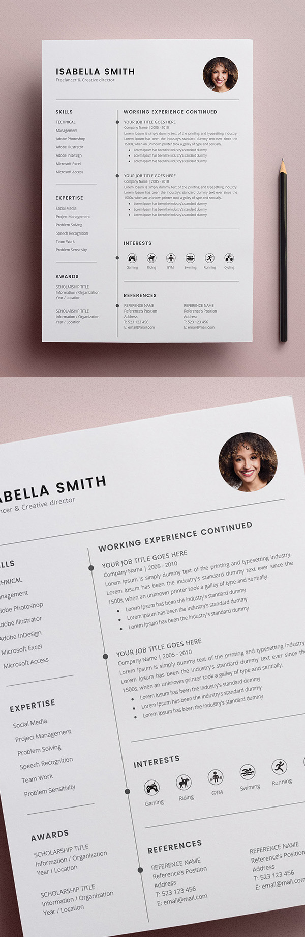 Free Resume Template 3 Page