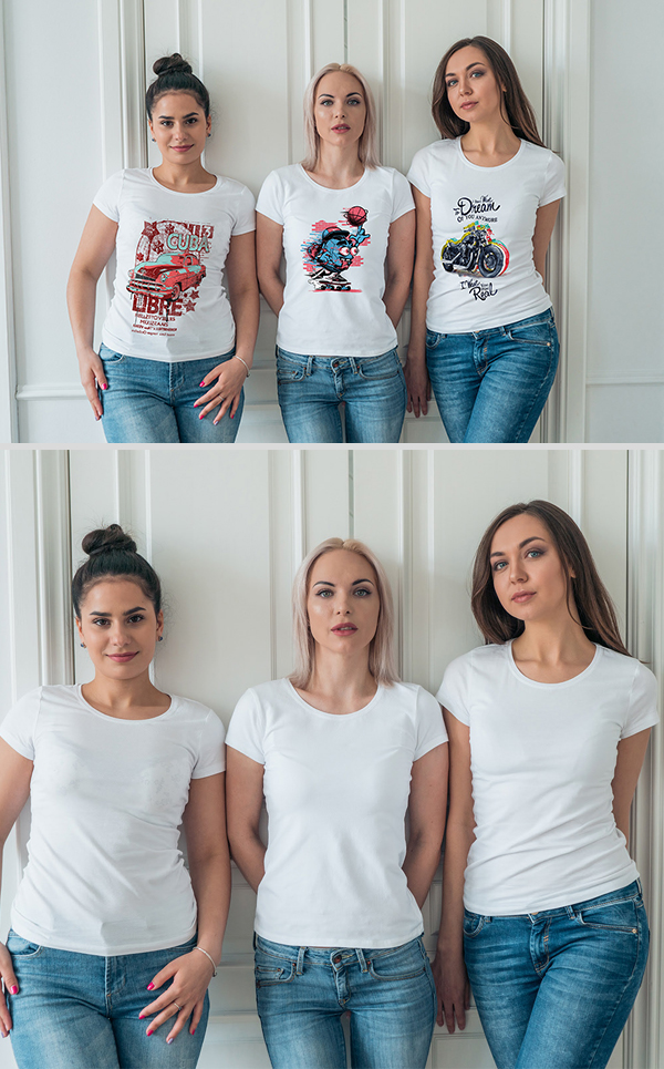 Free Women's T-shirt Mockup