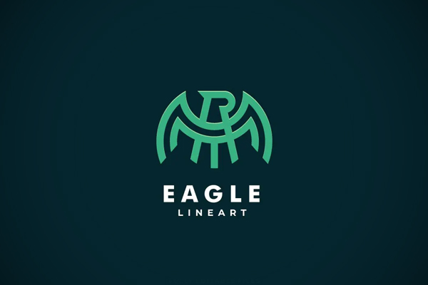 Abstarct Eagle Line Art Logo