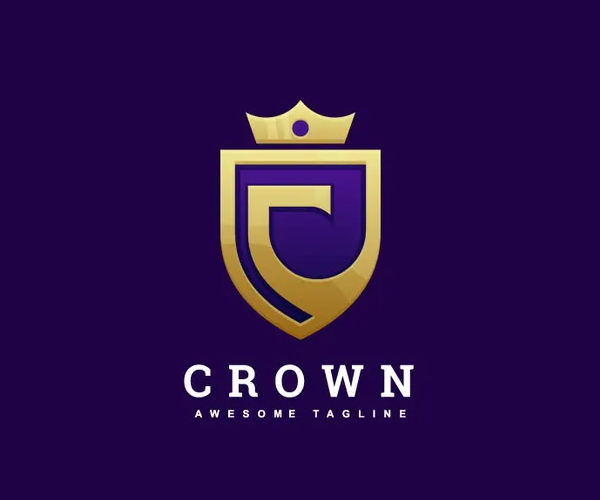 Abstract Letter C and Crown Luxury Logo Design